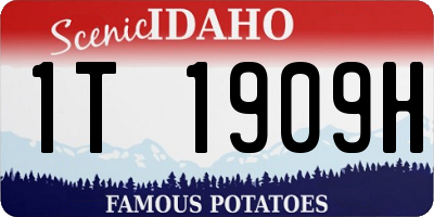 ID license plate 1T1909H