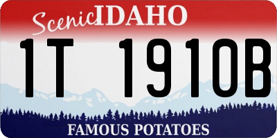 ID license plate 1T1910B