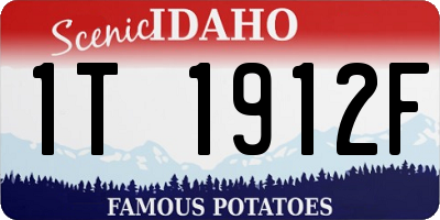 ID license plate 1T1912F