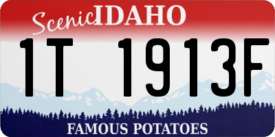 ID license plate 1T1913F