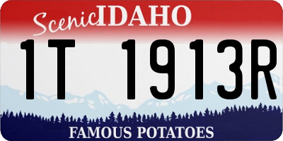 ID license plate 1T1913R