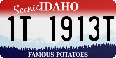 ID license plate 1T1913T