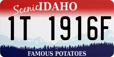 ID license plate 1T1916F