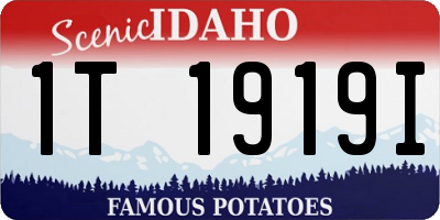 ID license plate 1T1919I