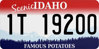 ID license plate 1T1920O
