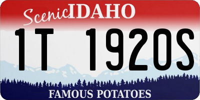 ID license plate 1T1920S