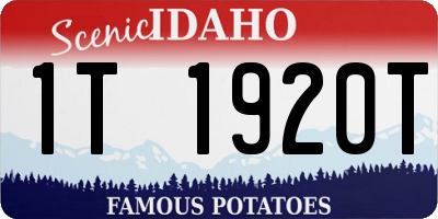 ID license plate 1T1920T