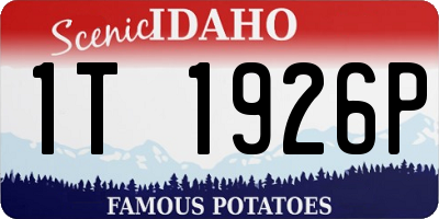 ID license plate 1T1926P