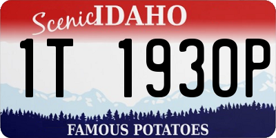 ID license plate 1T1930P
