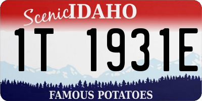 ID license plate 1T1931E