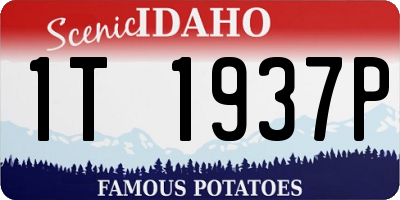 ID license plate 1T1937P