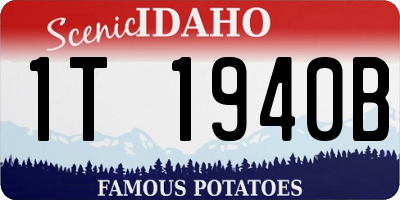 ID license plate 1T1940B