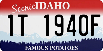 ID license plate 1T1940F