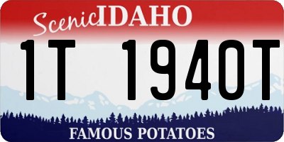 ID license plate 1T1940T