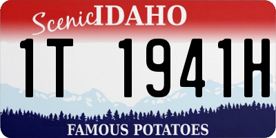 ID license plate 1T1941H