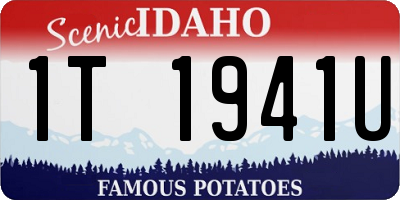 ID license plate 1T1941U