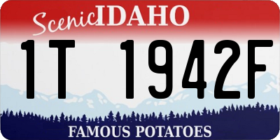 ID license plate 1T1942F