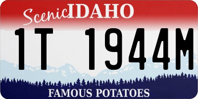 ID license plate 1T1944M