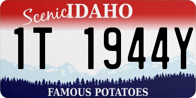 ID license plate 1T1944Y
