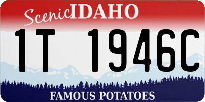 ID license plate 1T1946C