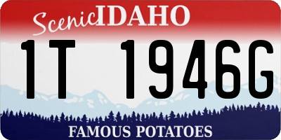 ID license plate 1T1946G