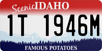 ID license plate 1T1946M