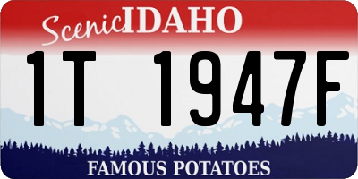 ID license plate 1T1947F