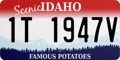 ID license plate 1T1947V