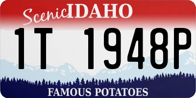 ID license plate 1T1948P