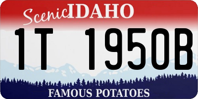 ID license plate 1T1950B