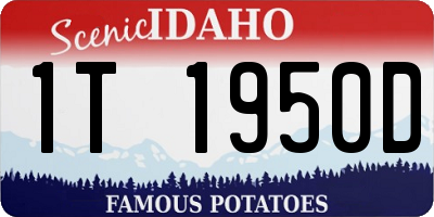 ID license plate 1T1950D