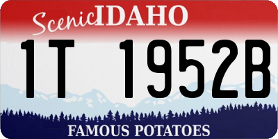ID license plate 1T1952B