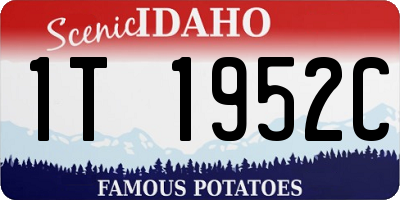 ID license plate 1T1952C