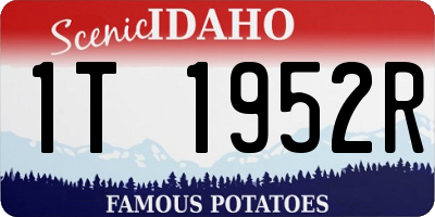 ID license plate 1T1952R