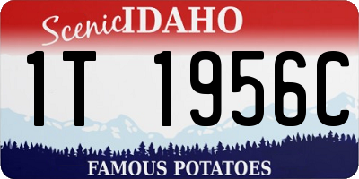 ID license plate 1T1956C