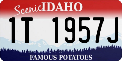 ID license plate 1T1957J
