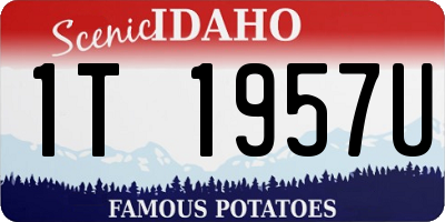 ID license plate 1T1957U