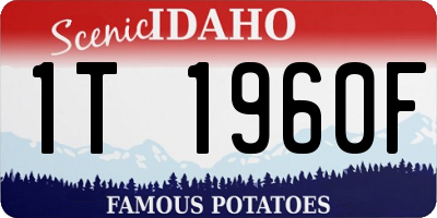 ID license plate 1T1960F