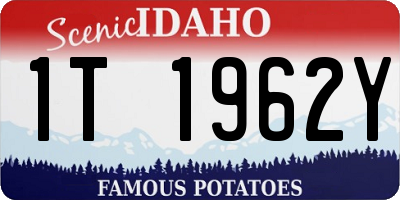 ID license plate 1T1962Y