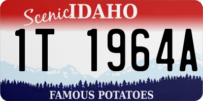 ID license plate 1T1964A