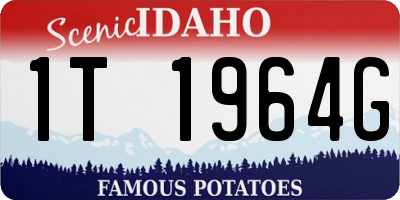 ID license plate 1T1964G