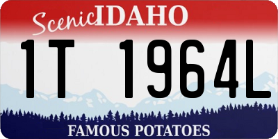 ID license plate 1T1964L