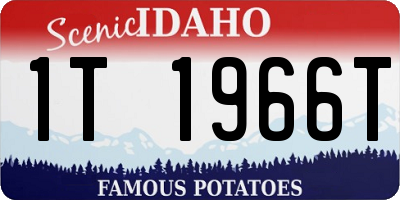 ID license plate 1T1966T