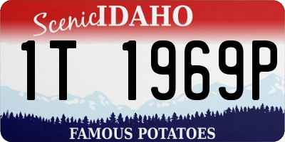 ID license plate 1T1969P