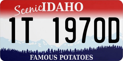 ID license plate 1T1970D