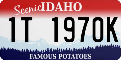 ID license plate 1T1970K