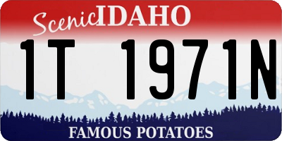ID license plate 1T1971N