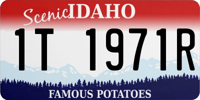 ID license plate 1T1971R