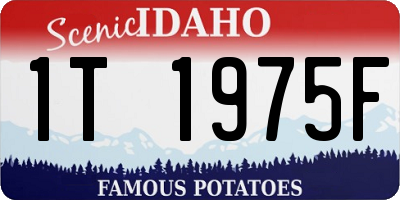 ID license plate 1T1975F