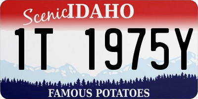 ID license plate 1T1975Y